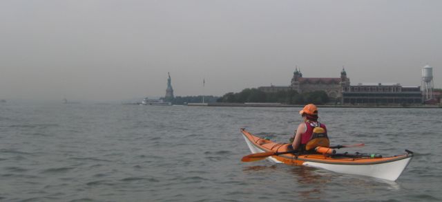 CL in her kayak.