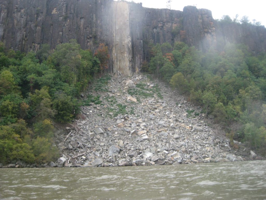 Landslide on the Palisades.