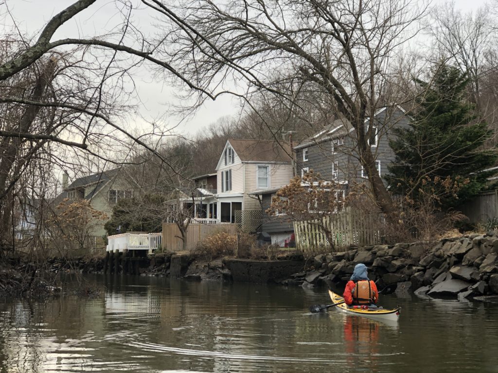 Proceeding up Sparkill Creek.