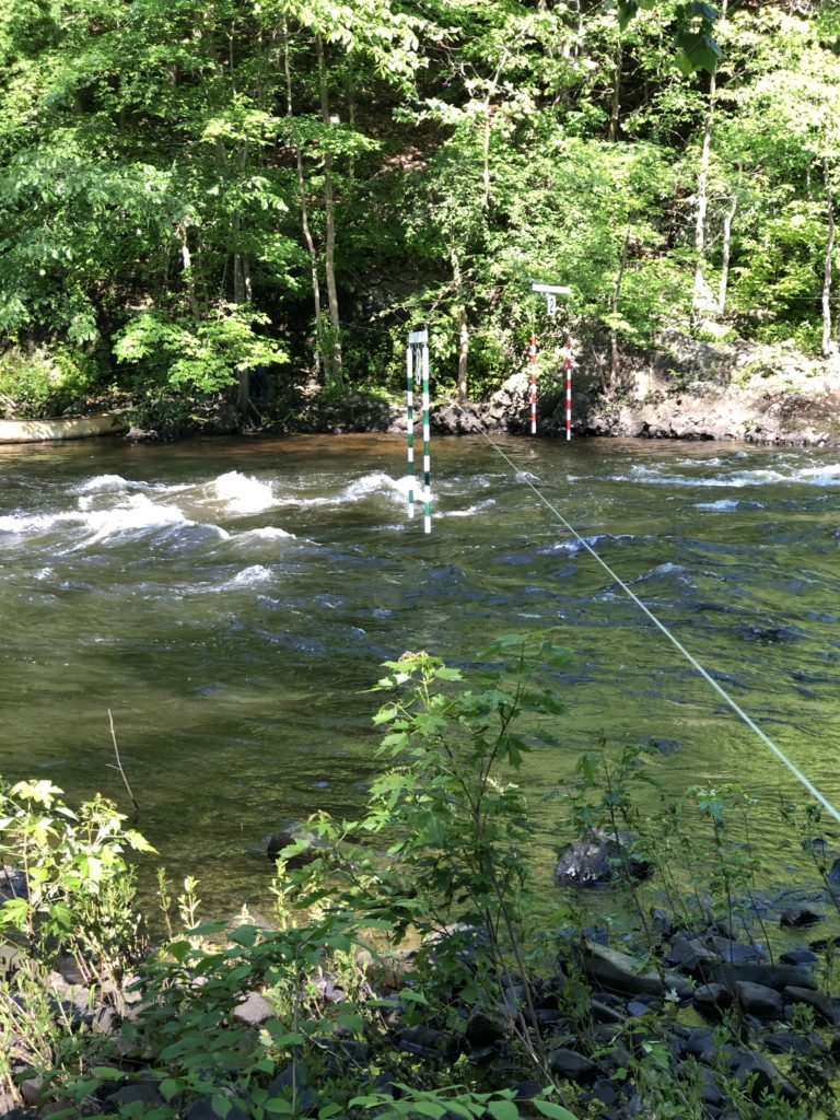 Line over the river.