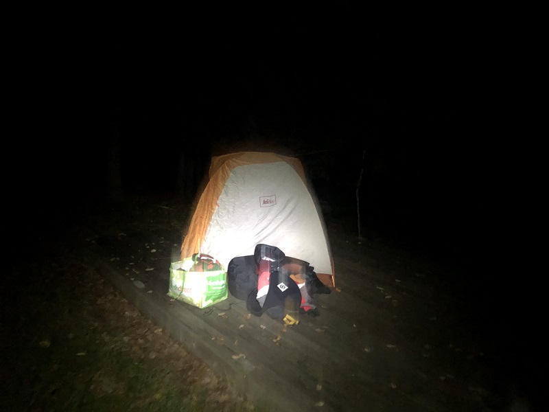 Camping at Knubble Bay