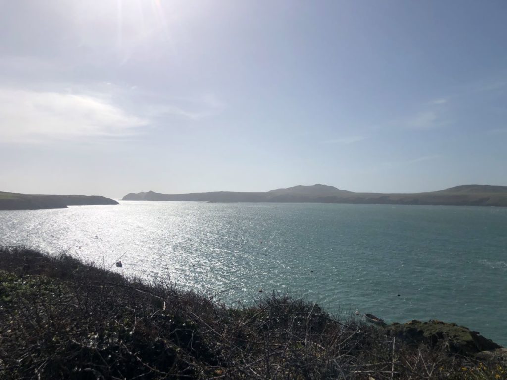 View of Ramsey Sound, Bitches in distance.