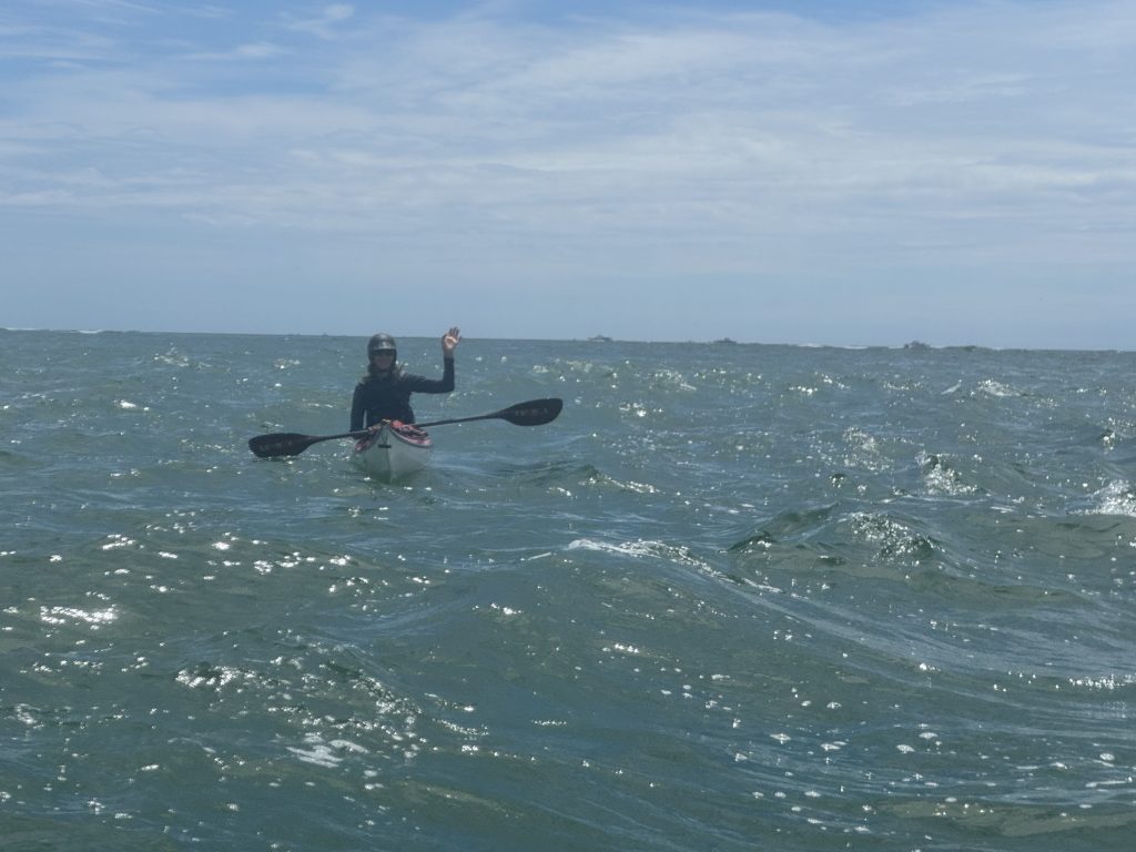 Near Democrat Point, July 2025, Julie McCoy, Kayak Cowgirl